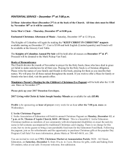 PENTENTIAL SERVICE - Saint Vital Parish