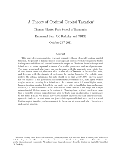A Theory of Optimal Capital Taxation