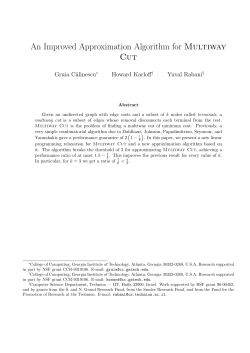 An Improved Approximation Algorithm for Multiway Cut