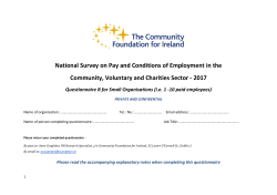 2017 Questionnaire B for Small Organisations (ie 1