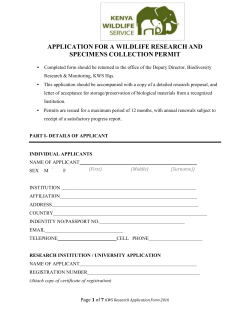 Microsoft Word - Application for Wildlife Research and Collection