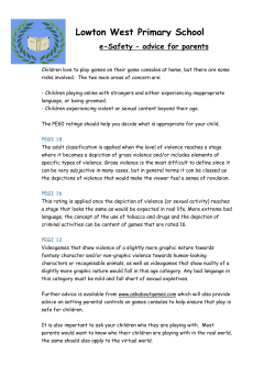 E-Safety advice for Parents -(games
