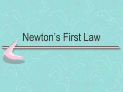 4-2 Newton*s First Law