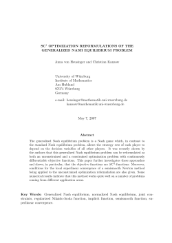 SC1 Optimization Reformulations of the Generalized Nash