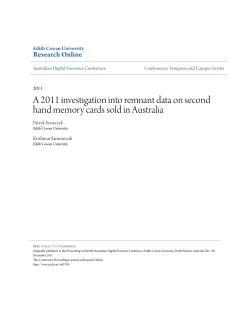 A 2011 investigation into remnant data on second hand memory