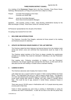 Minutes: Pensioners` Forum 25.06.10