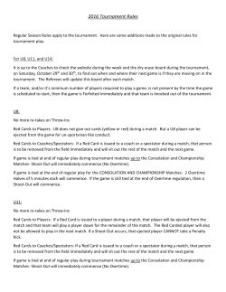 2016 Tournament Rules
