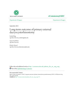 Long-term outcome of primary external dacryocystorhinostomy