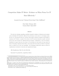 Competition Makes IT Better: Evidence on When Firms