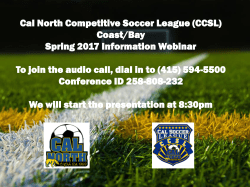 Cal North Competitive Soccer League (CCSL)