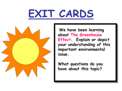 Exit Cards