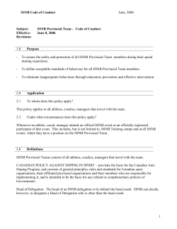 2006 06 08 SSNB PTP-Code of Conduct