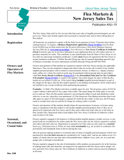 Flea Markets and New Jersey Sales Tax - ANJ-15