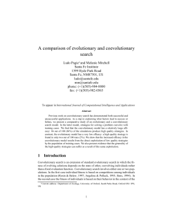 A comparison of evolutionary and coevolutionary search