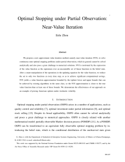 Optimal Stopping under Partial Observation: Near