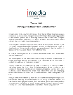 Theme 2017: &ldquo;Moving from Mobile First to