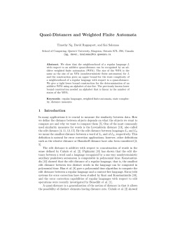 Quasi-Distances and Weighted Finite Automata