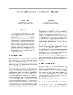 A Survey and Comparison of Tree Generation Algorithms