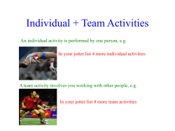 SGPE activities 1