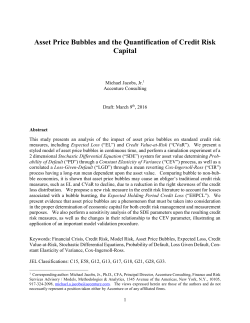 Asset Price Bubbles and the Quantification of