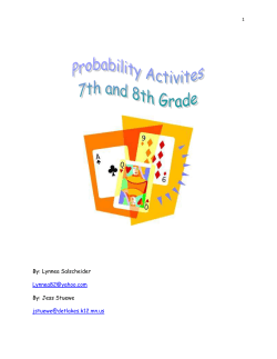 Probability Activities - Bemidji State University