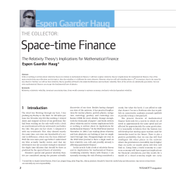 Space-time Finance