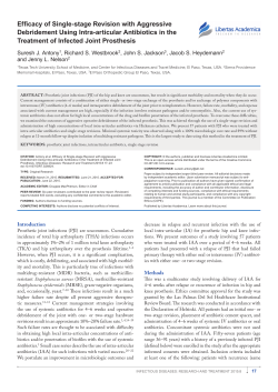 Efficacy of Single-stage Revision with Aggressive Debridement