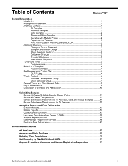 Schedule of Services