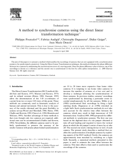 A method to synchronise cameras using the direct linear