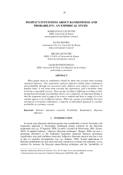 people`s intuitions about randomness and probability: an empirical