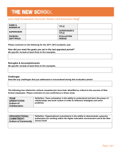 Self-Evaluation Form