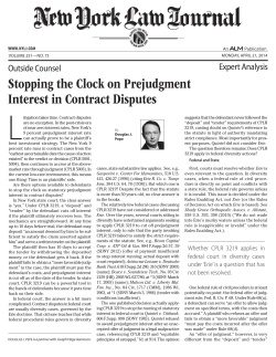 Prejudgment Interest in Contract Disputes