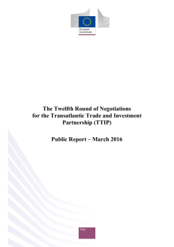 TTIP report of the 12th round