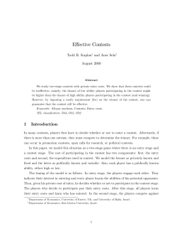 Effective Contests