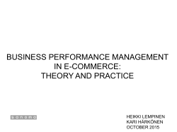 business performance management in e