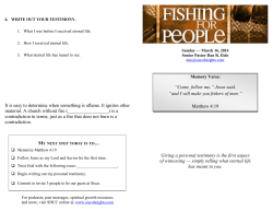 simply telling what eternal life has meant to you. fishing for people