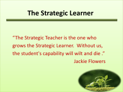 The strategic Learner - Madison City Schools