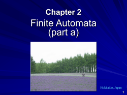 2.2 Deterministic Finite Automata