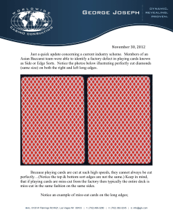 The Diamond Sort Playing Card Scam