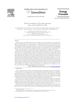 Field-case simulation of CO2-plume migration using - BORA
