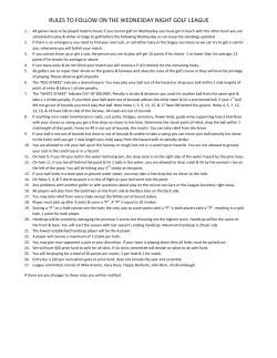 rules to follow on the wednesday night golf league