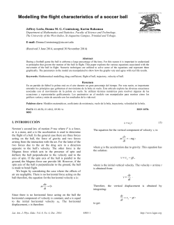 Modelling the flight characteristics of a soccer ball - Latin