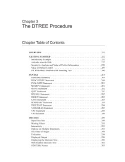 The DTREE Procedure