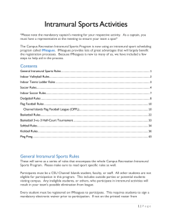 Intramural Sports Activities - California State University Channel
