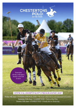 official hospitality programme 2017