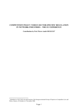 competition policy versus sector-specific regulation in