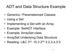 Generics, ADT and Data Structure Example