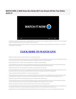 MLB Home Run Derby 2017 Live Stream All Star