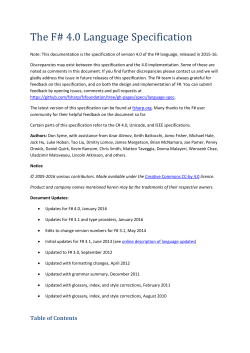 F# 3.0 Language Specification