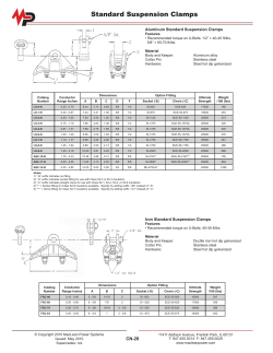 Standard Suspension Clamps